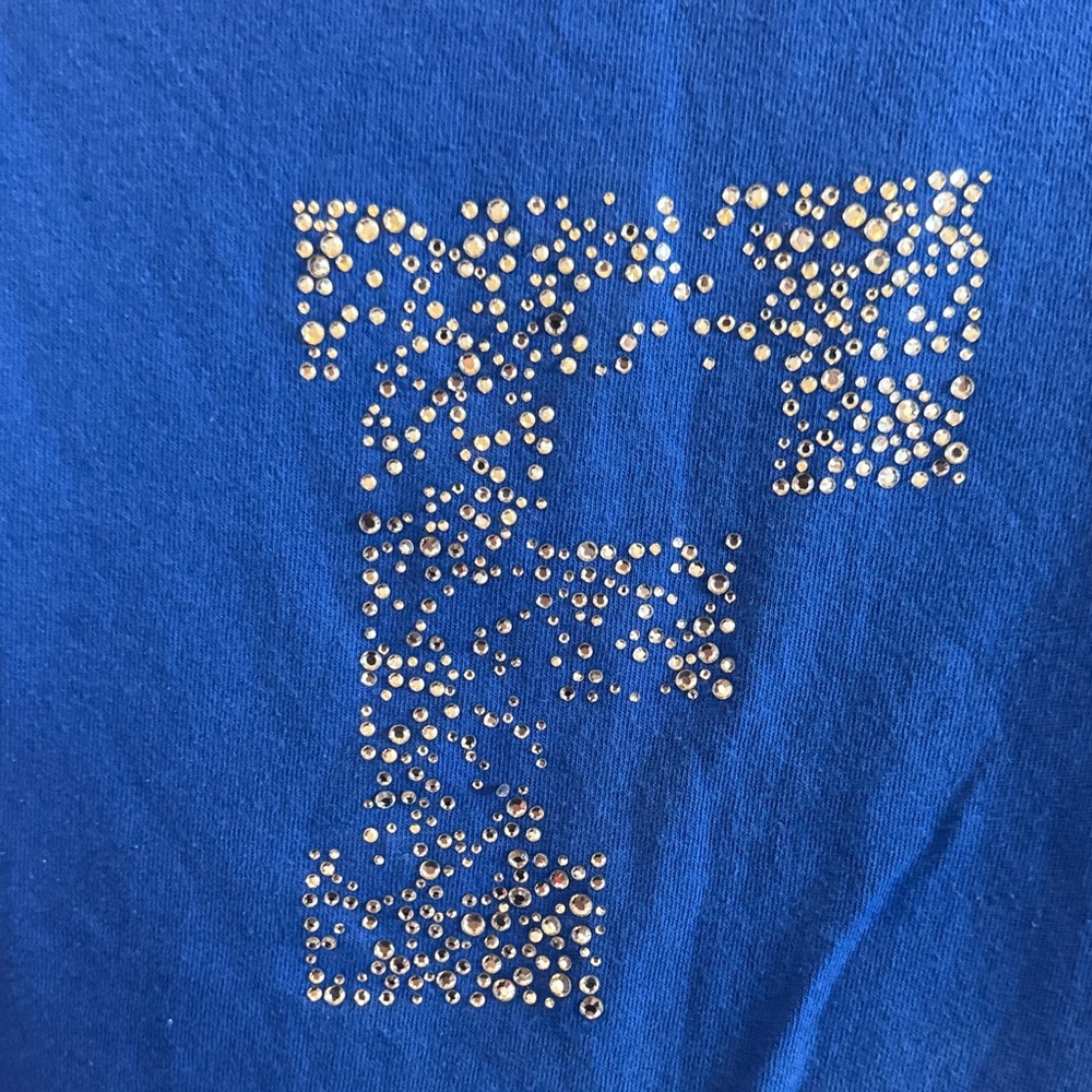 Anvil Blue Tee with Rhinestone F - Picture 5 of 8